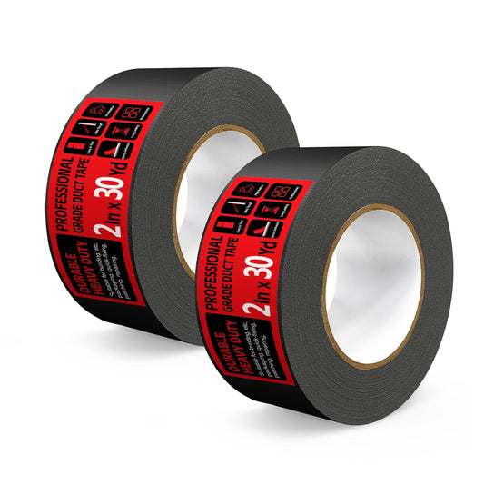 Black Duct Tape Heavy Duty, Multi-Use Duct Tapes for Packaging, Binding, Material Handling