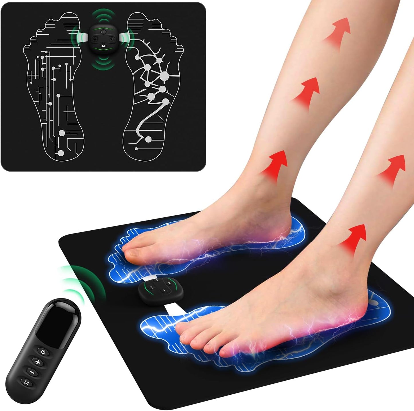 EMS Foot Mat - Chargeable and with Hand Remote Controller