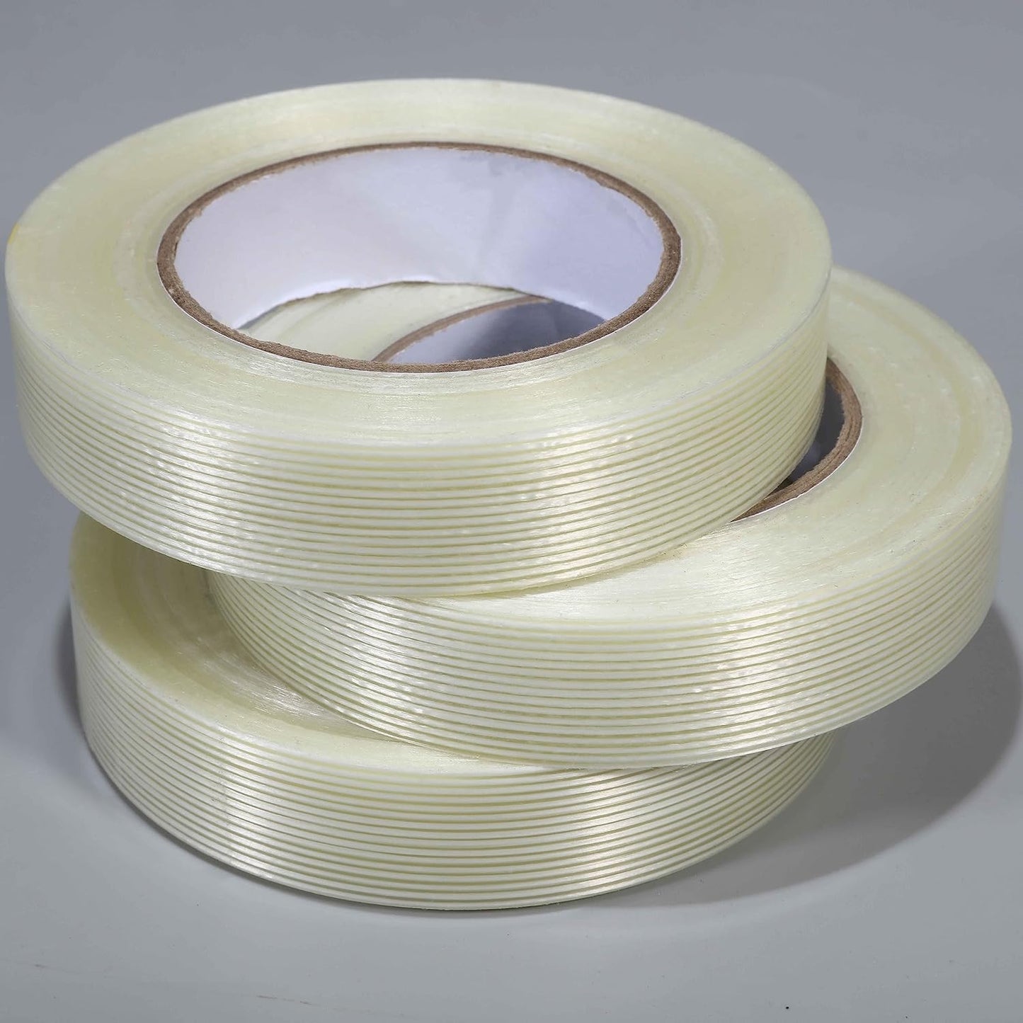 3-Pack Heavy Duty Filament Strapping Tapes for Heavy Packages - 1in x 60yd