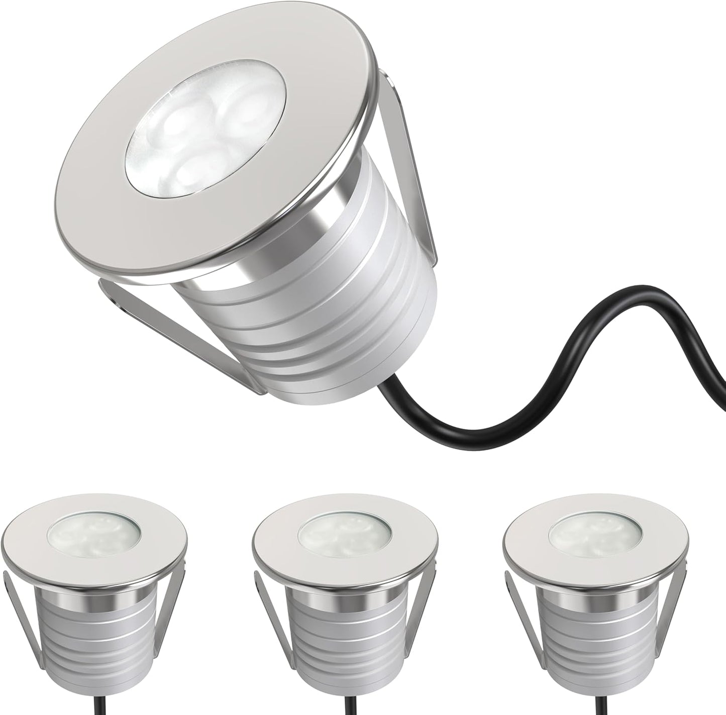 Swimming Pool Lights, 3W Dimmable IP68 LED Underwater Light, 12V-24V DC, LSSD-3W-BLUE-4P