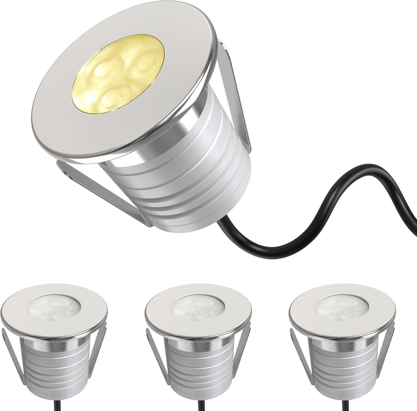 Swimming Pool Lights, 3W Dimmable IP68 LED Underwater Light, 12V-24V DC, LSSD-3W-BLUE-4P
