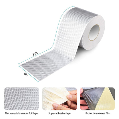 360Tronics Butyl Waterproof Tape 4" x 33 ft, All Weather Self-Adhesive Leakproof