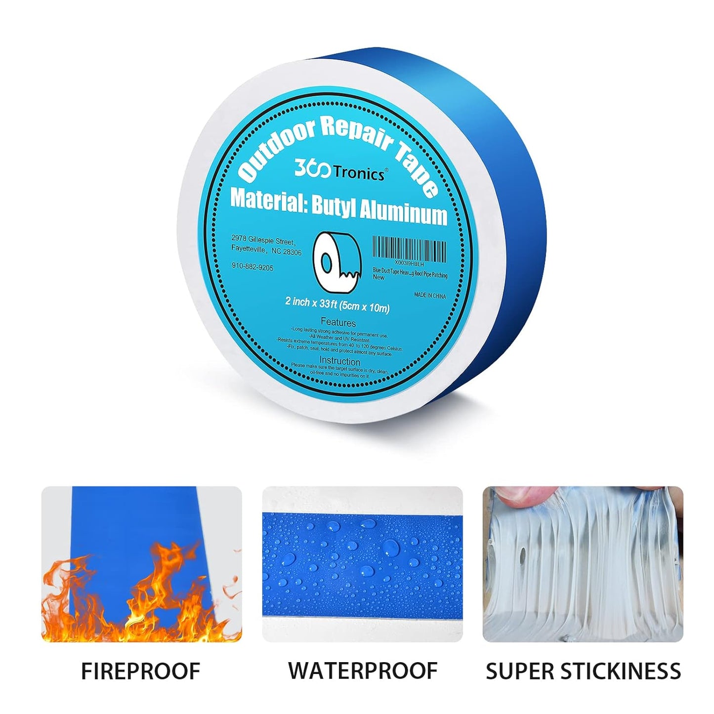 FDS Blue Butyl Tape for RV Roof Repair and Metal Building Repairs