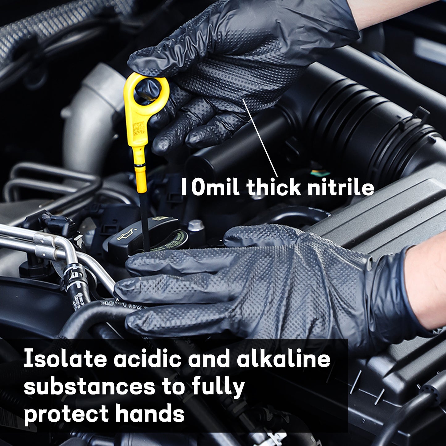 FDS Nitrile Gloves for Auto Repair Mechanics Food Process, FDSSTBXLX100