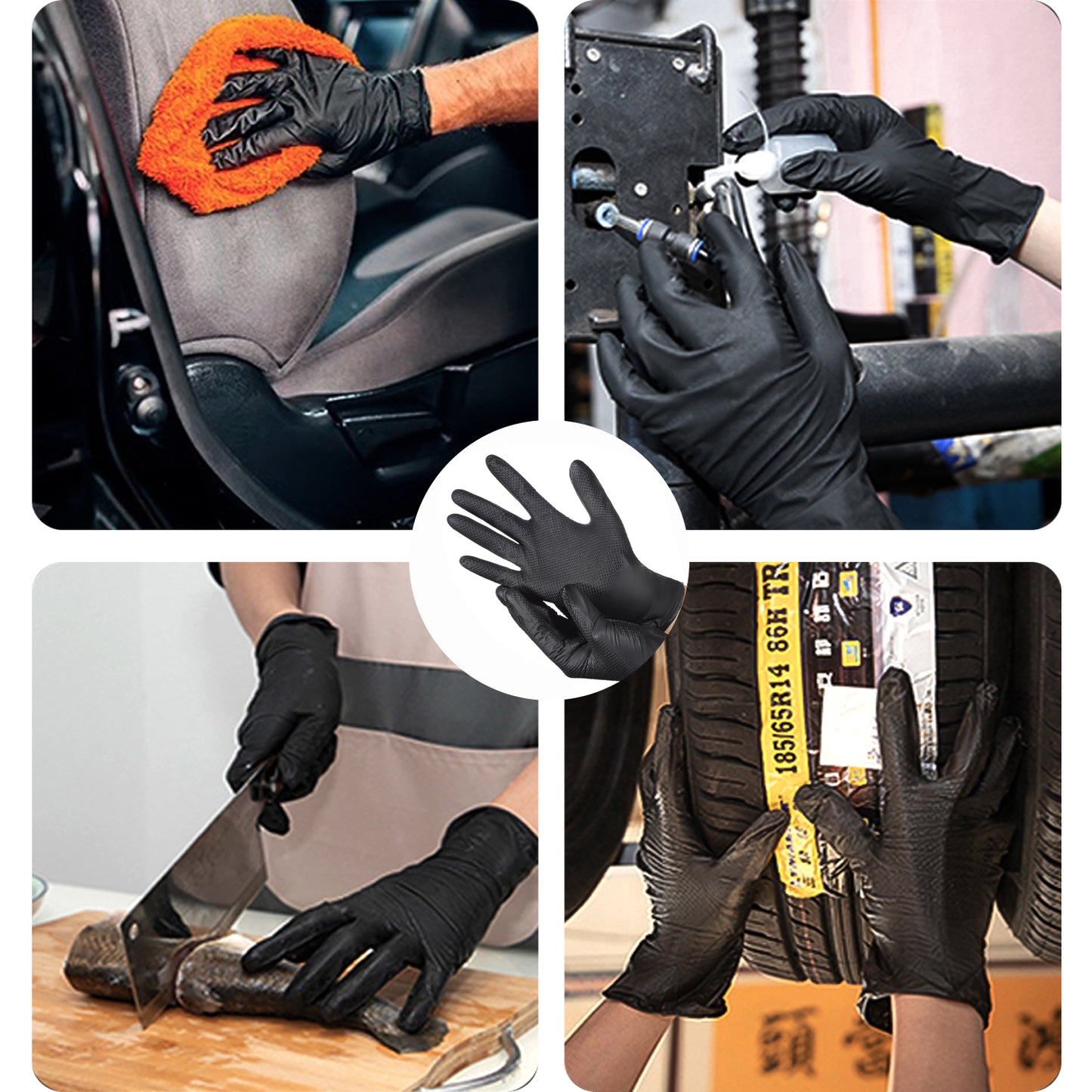 FDS Nitrile Gloves for Auto Repair Mechanics Food Process, FDSSTBXLX100