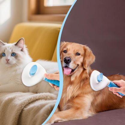 Self Cleaning Slicker Brush, Dog Cat Bunny Pet Grooming Shedding Brush