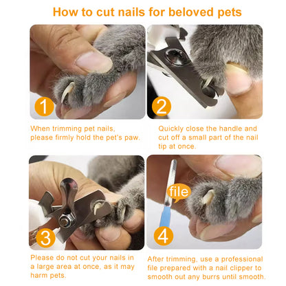 Pet Nails Clipper and File Kit - Sky Blue Color