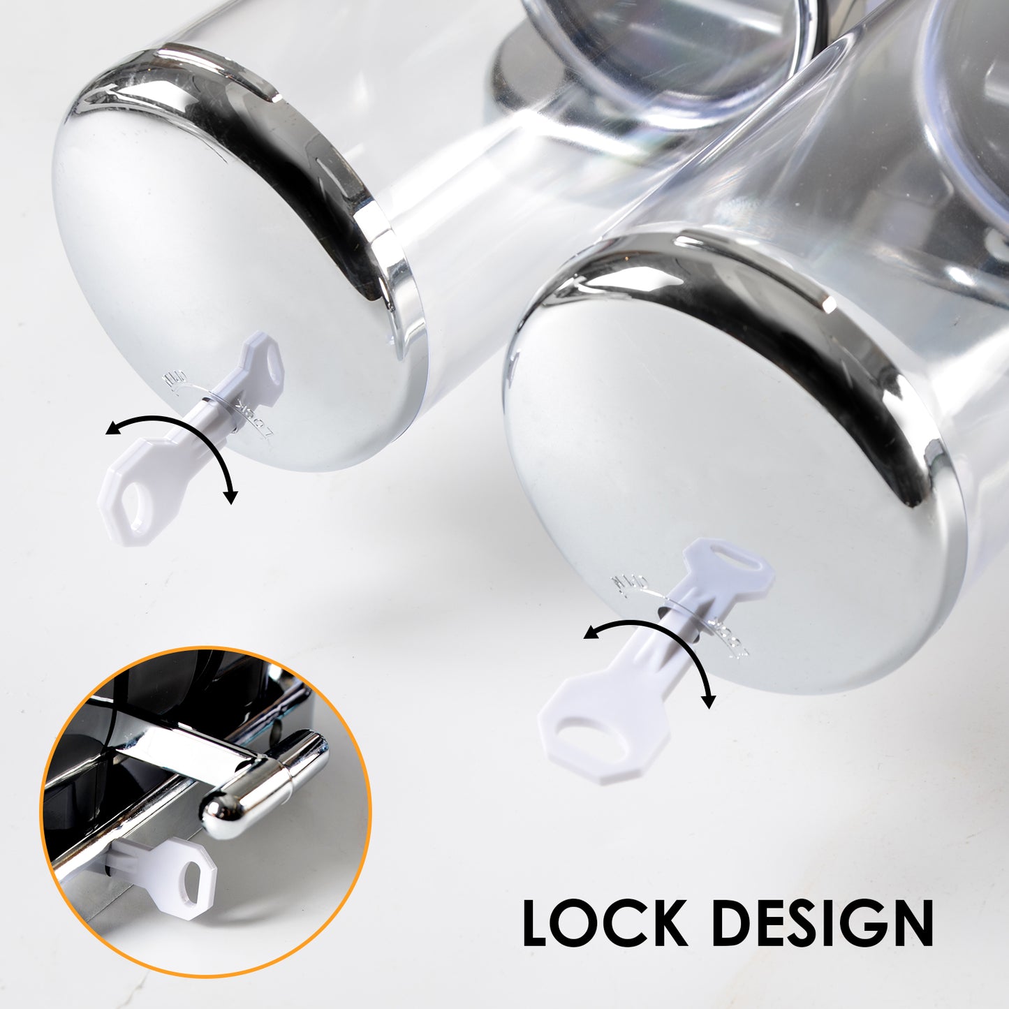Soap Lotion Dispenser - Double Head Clear Bottles