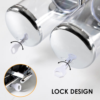 Soap Lotion Dispenser - Double Head Clear Bottles