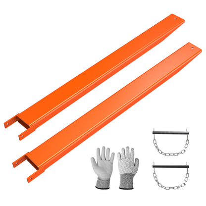 2 Packs of 70 inch forklift fork extensions - extra thick metal version