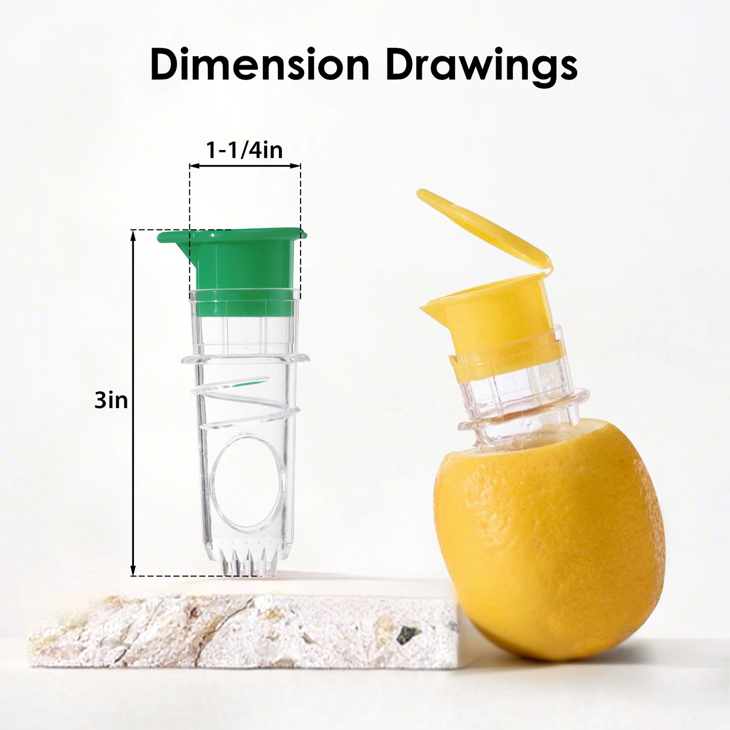 2-Pack Lemon Squeezer, Lemon Juicer Hand Tool - Yellow and Green