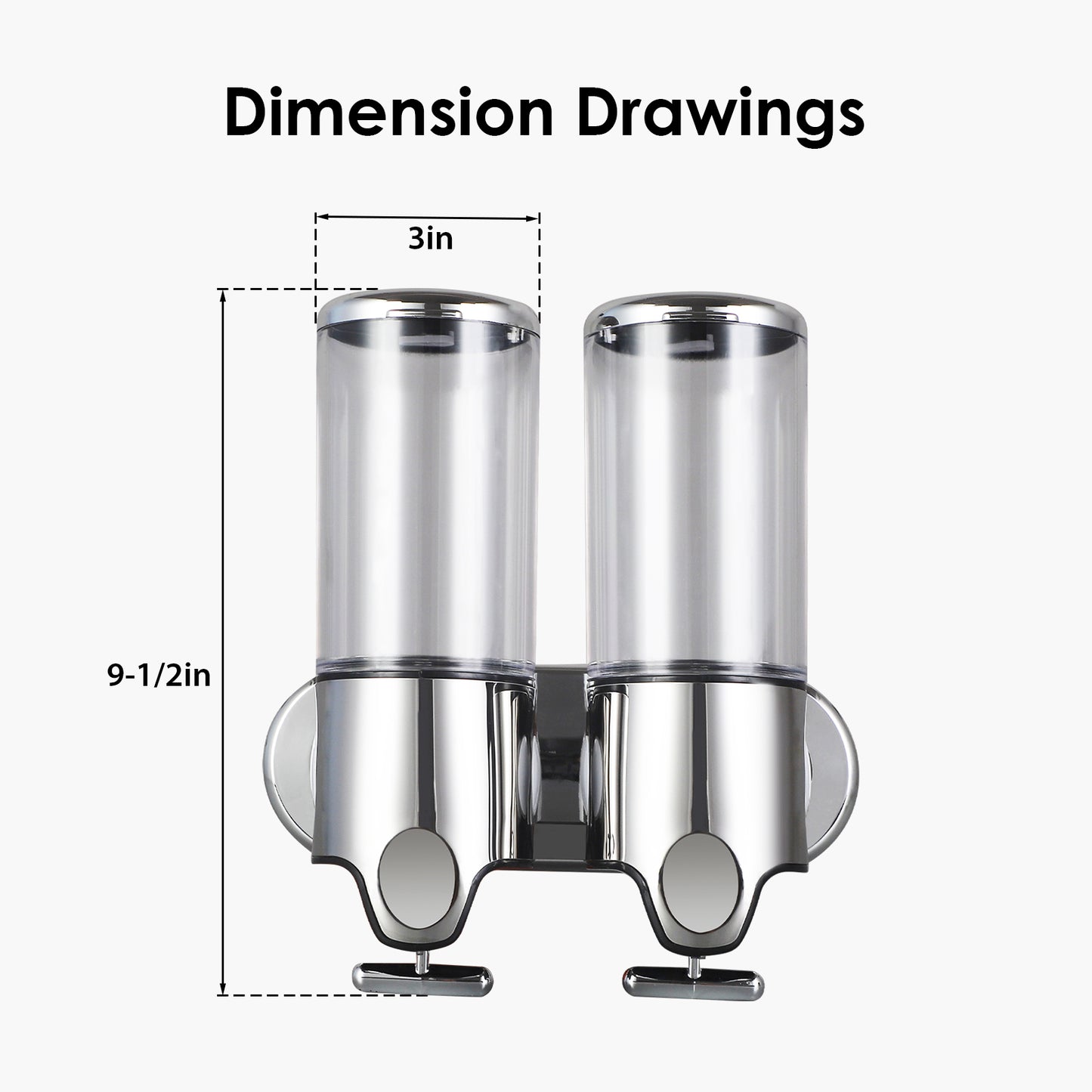 Soap Lotion Dispenser - Double Head Clear Bottles