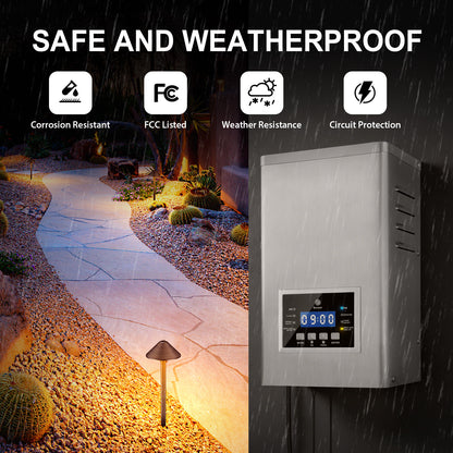 ATCD 300W Low Voltage Landscape Lighting Transformer, 120V to 12V/15V - PS300WSS