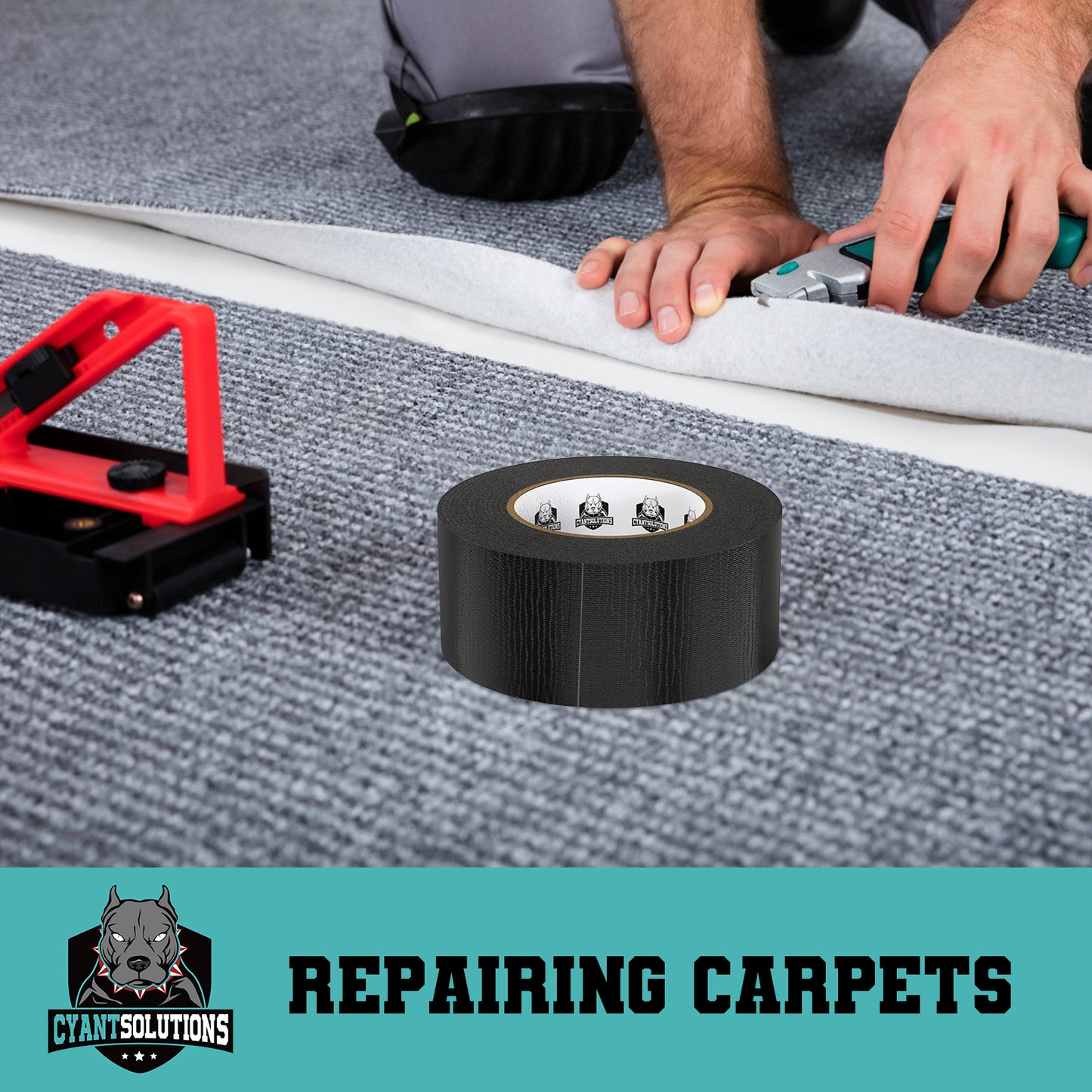 Black Duct Tape Heavy Duty, Multi-Use Duct Tapes for Packaging, Binding, Material Handling