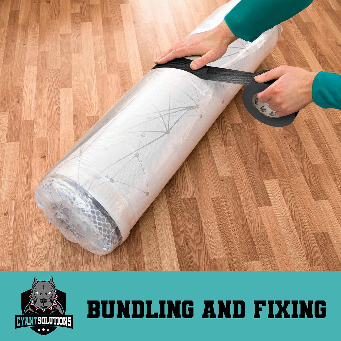 Black Duct Tape Heavy Duty, Multi-Use Duct Tapes for Packaging, Binding, Material Handling