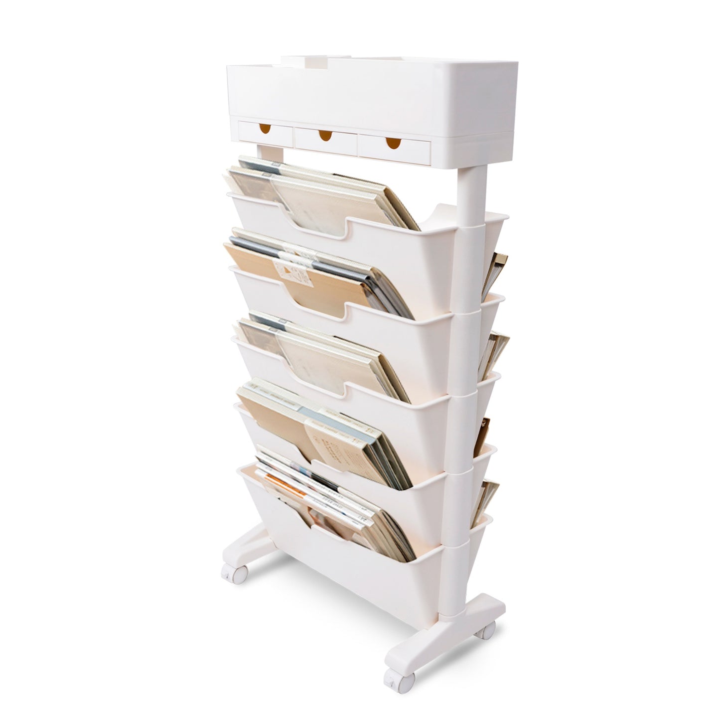 School and Office Storage Carts with 4 Casters/Wheels
