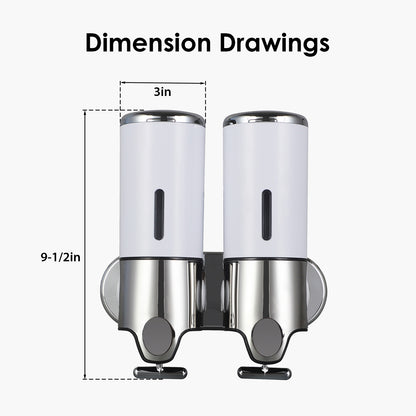 Shampoo Dispenser - Double Head Milky Bottles