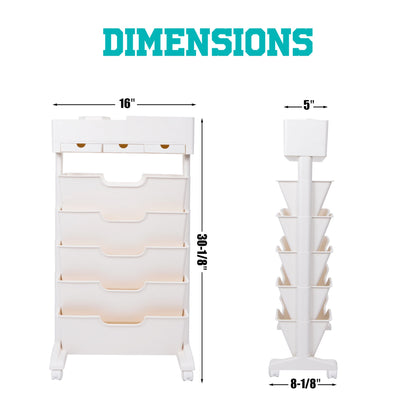 School and Office Storage Carts with 4 Casters/Wheels