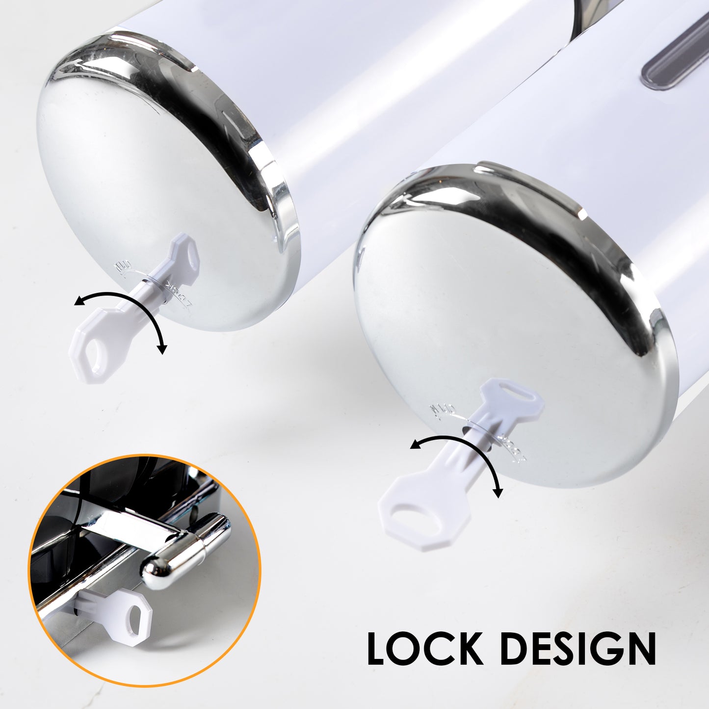 Shampoo Dispenser - Double Head Milky Bottles