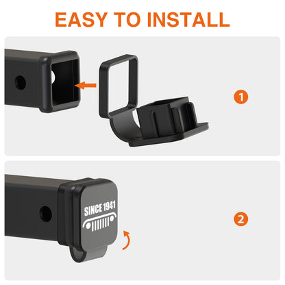 Rubber Hitch Cover for Jeeps - SINCE 1941 - Fits for 2'' Trailer Hitch Shranks