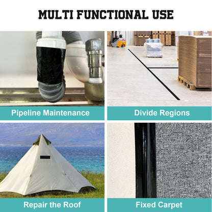 Black Duct Tape Heavy Duty, Multi-Use Duct Tapes for Packaging, Binding, Material Handling