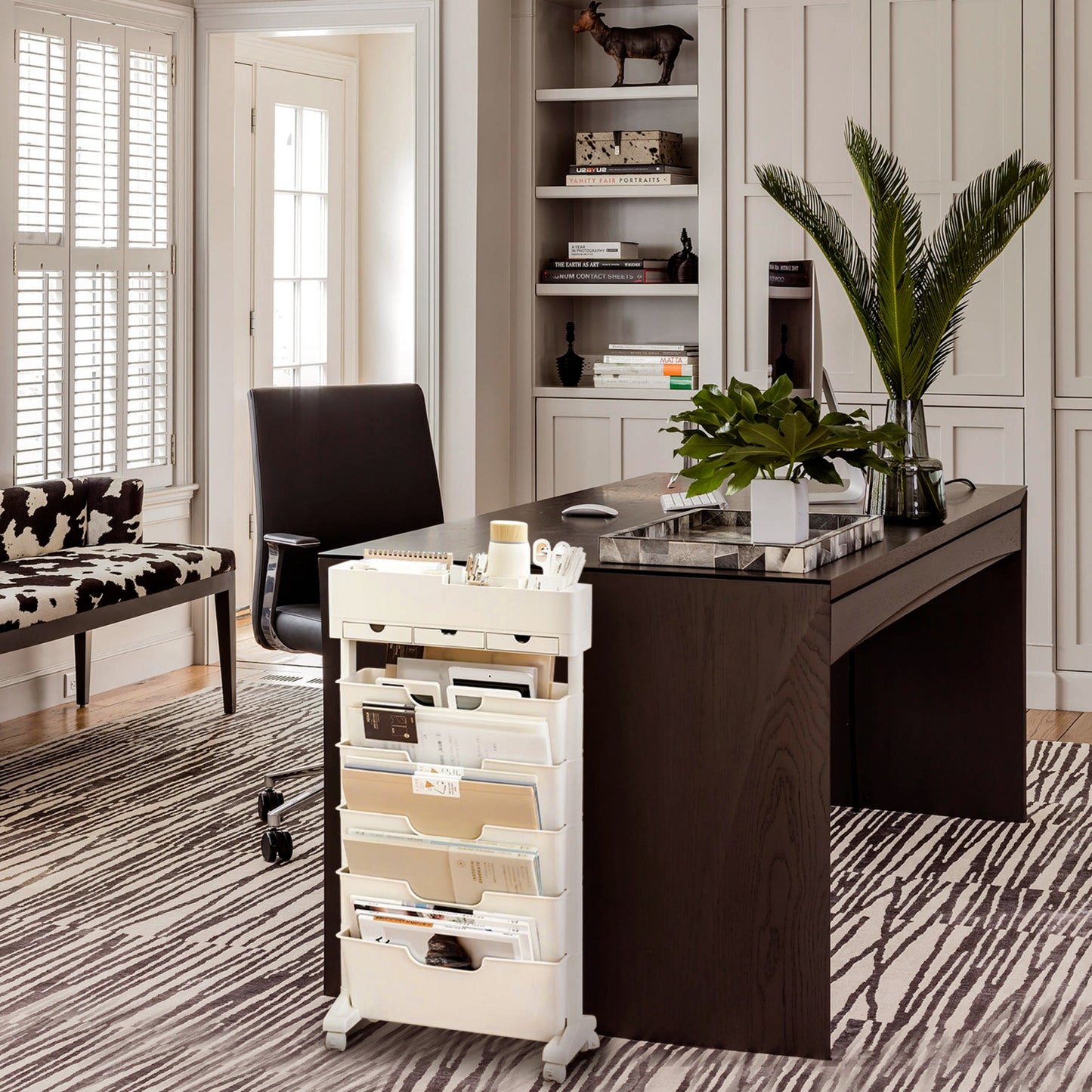 School and Office Storage Carts with 4 Casters/Wheels
