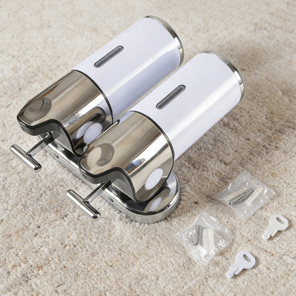 Shampoo Dispenser - Double Head Milky Bottles