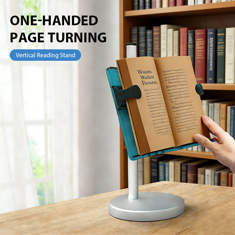 Book Holder for Reading Hands Free, Adjustable Reading Stand for Desk, Recipe Stand, Book Prop for Book Lovers