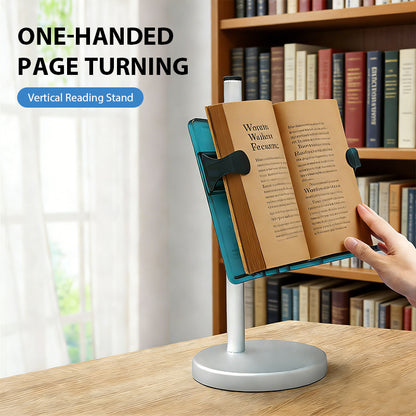 Book Holder for Reading Hands Free, Adjustable Reading Stand for Desk, Recipe Stand, Book Prop for Book Lovers