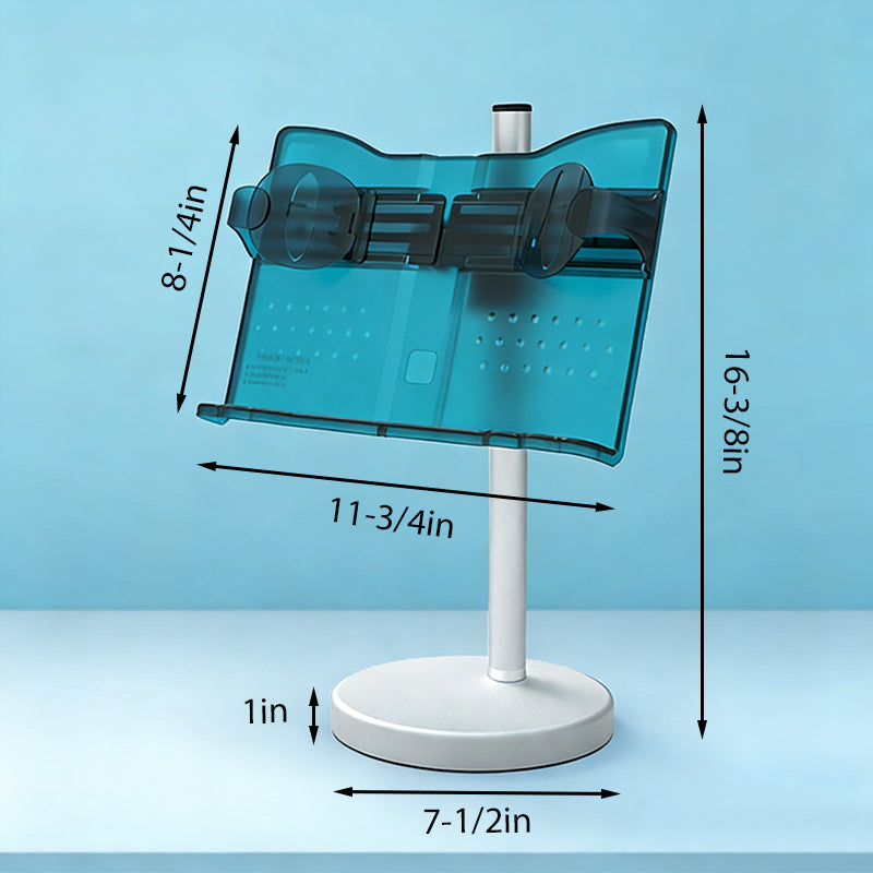 Book Holder for Reading Hands Free, Adjustable Reading Stand for Desk, Recipe Stand, Book Prop for Book Lovers