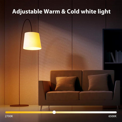 60W Replace A19 LED Bulb Edison Base, Smart Home Lighting, 4-Pack