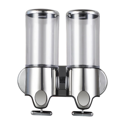 Soap Lotion Dispenser - Double Head Clear Bottles