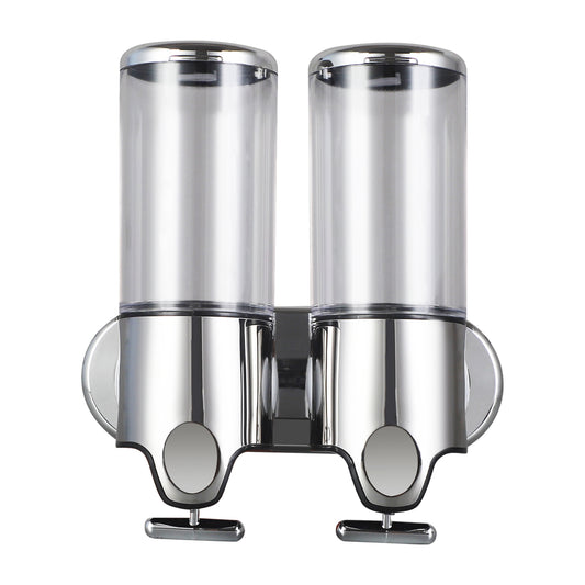 Soap Lotion Dispenser - Double Head Clear Bottles