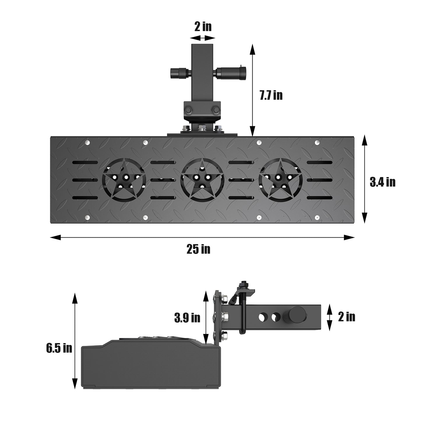 Rear Bumper Step for Trucks, Campers, Transit Vans